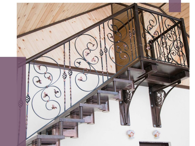 Кованые лестницы в Железногорске от 79724 руб. под ключ