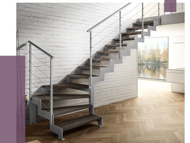 Г-образные лестницы под ключ в Железногорске от 37051 руб. | ПРОЛЁТ-Жлк