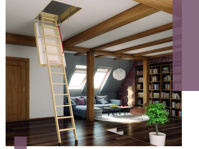 Чердачные лестницы под ключ в Железногорске: изготовление и монтаж