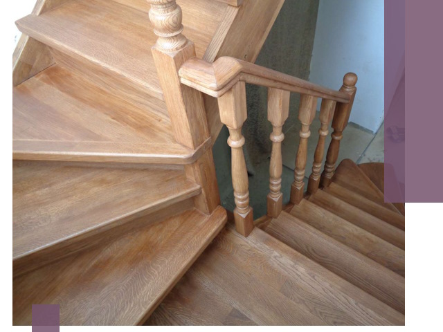 Дубовые лестницы под ключ в Железногорске: изготовление и монтаж