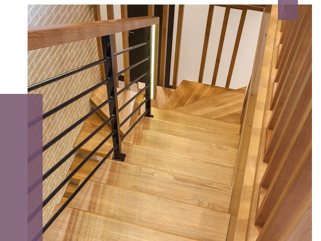 Лестницы из ясеня в Железногорске под ключ от 10017 руб. 
