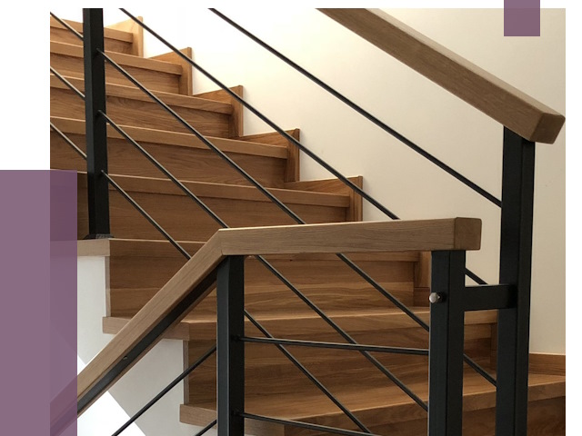 Обшивка металлической лестницы деревом в Железногорске от 4344 руб. 