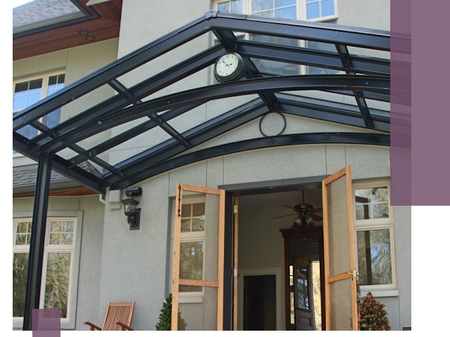 Изготовление и монтаж навесов и козырьков в Железногорске