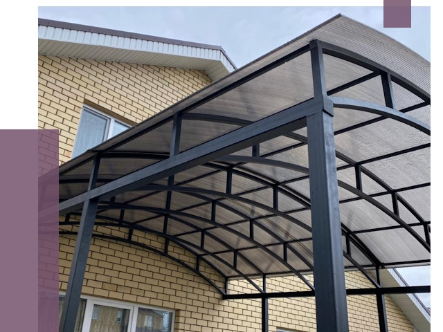 Монтаж козырьков в Железногорске от 11499 руб. | ПРОЛЁТ-Жлк