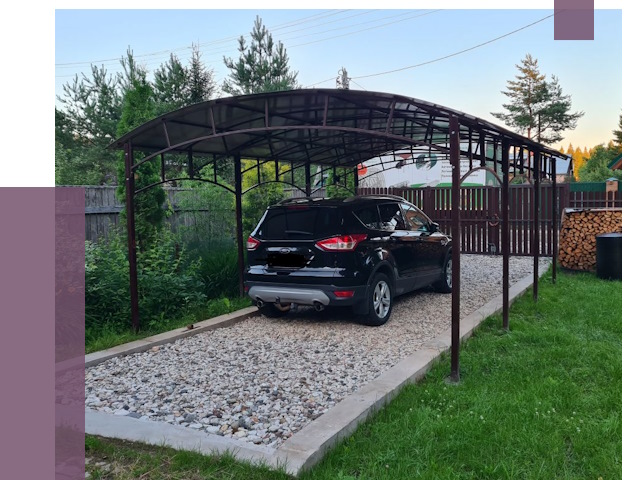 Навесы для автомобиля в Железногорске от 13134 руб.  | ПРОЛЁТ-Жлк