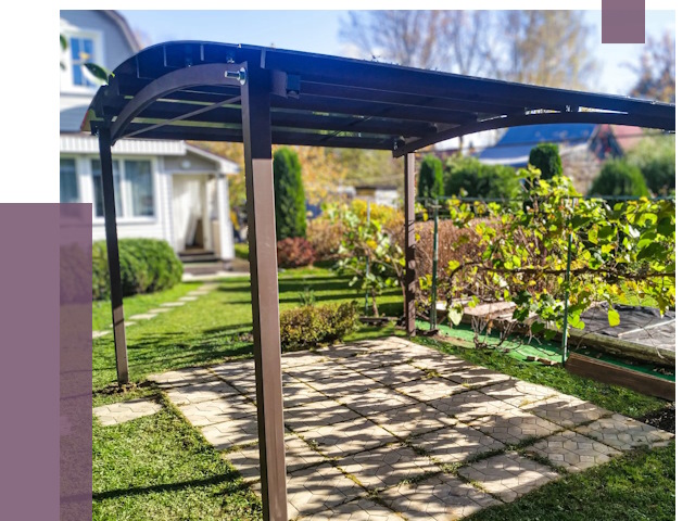 Навесы для дачи в Железногорске от 12725 руб. под ключ — ПРОЛЁТ-Жлк