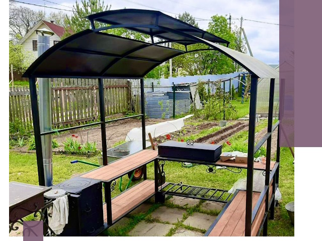 Навесы для барбекю в Железногорске: изготовление, монтаж и демонтаж