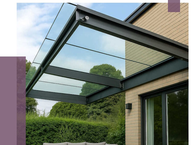 Стеклянные навесы и козырьки в Железногорске от 12265 руб.