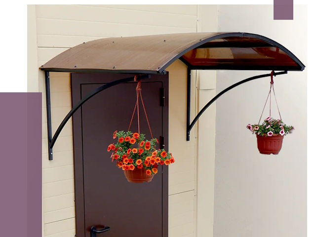 Козырьки над входом в Железногорске от 14820 руб.  | ПРОЛЁТ-Жлк