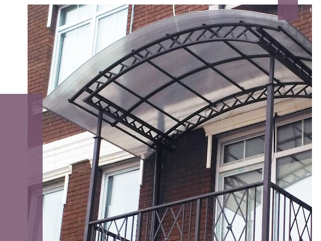 Козырьки над балконом в Железногорске от 8637 руб.  | ПРОЛЁТ-Жлк