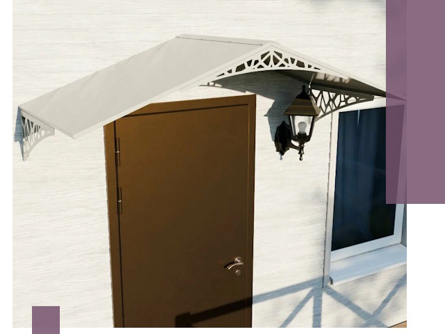 Металлические козырьки на входы и террасы в Железногорске