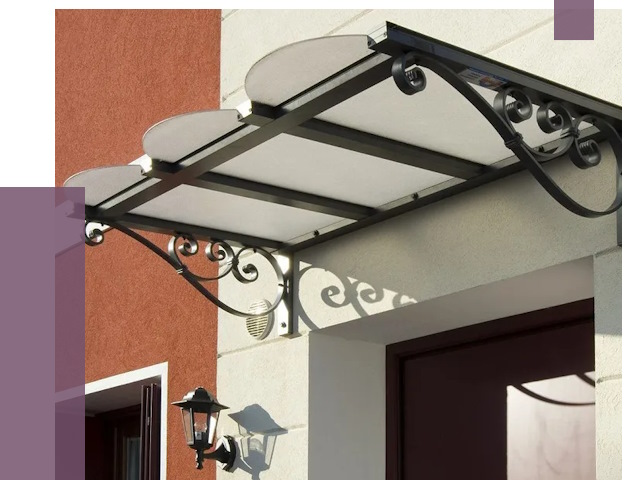 Односкатные козырьки в Железногорске от 8381 руб.  | ПРОЛЁТ-Жлк