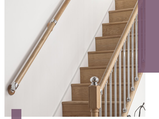 Пристенные поручни из стали и нержавейки под монтаж в Железногорске